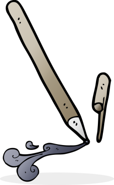 Bir insan tarafından çizilmiş karikatür kalem.