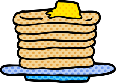 Bir insan tarafından çizilmiş bir yığın krep.