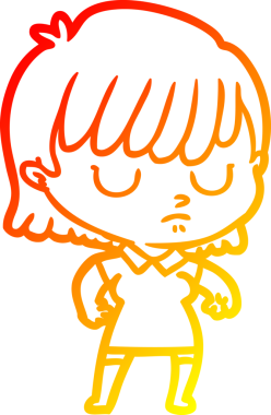 Bir insan tarafından çizilmiş bir karikatür kadın çizimi