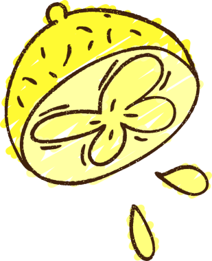 Bir insan tarafından çizilen limon tebeşiri