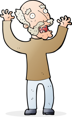 Çizgi film bir insan tarafından çizilmiş yaşlı adamı dehşete düşürdü.