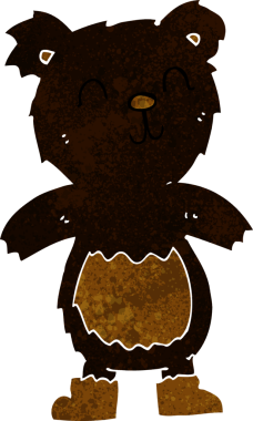 Bir insan tarafından çizilmiş oyuncak ayı.