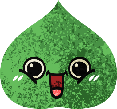 Bir insan tarafından çizilmiş dışavurumsal yaprağın retro çizim tarzı karikatürü