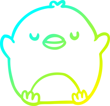 Bir insan tarafından çizilmiş sevimli bir penguen çizimi.