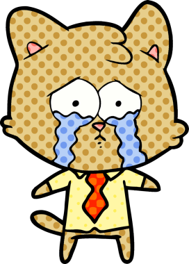 Bir insan tarafından çizilmiş çizgi film kedisi.