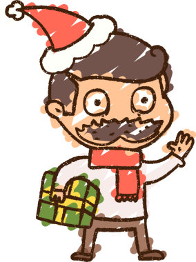 Bir insan tarafından çizilen Noel Adam Tebeşiri