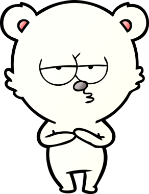 Bir insan tarafından çizilmiş kutup ayısı karikatürü