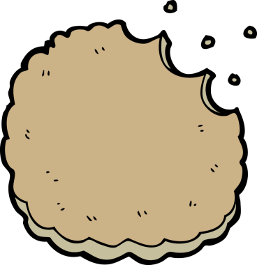 Bir insan tarafından çizilmiş çizgi film bisküvisi