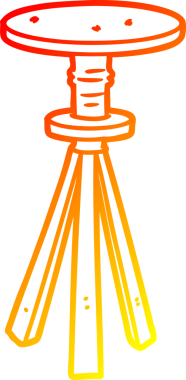 Bir insan tarafından çizilmiş çizgi film taburesinin sıcak gradyan çizimi