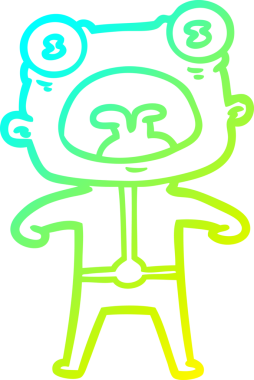 Bir insan tarafından çizilmiş garip bir uzaylı çizgi film çizimi.