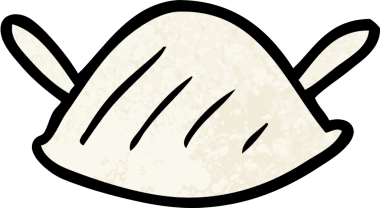 Bir insan tarafından çizilmiş tıbbi maske.