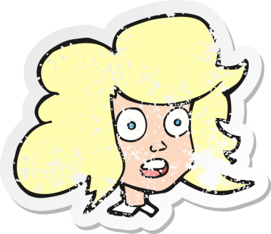 Bir karikatürün gerilimli çıkartması bir insan tarafından çizilmiş kadın yüzünü şaşırttı.