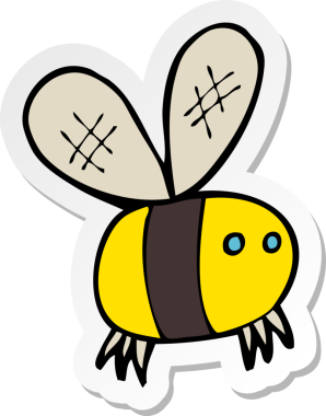 Bir insan tarafından çizilmiş çizgi film etiketi.