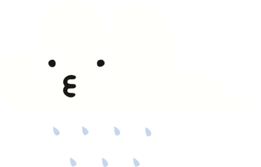 Bir insan tarafından çizilmiş bir yağmur bulutunun düz renkli retro karikatürü