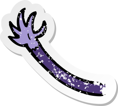 Bir insan tarafından çizilen cadılar bayramı vampir kolunun gerilimli yapıştırması.