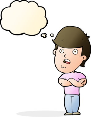 Bir insan tarafından çizilen düşünce baloncuğu ile hayal kırıklığına uğramış bir adam.