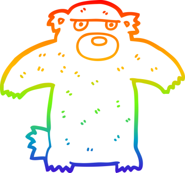 gökkuşağı gradyan çizgi çizimi bir insan tarafından çizilmiş bir çizgi ayı