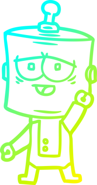 Bir insan tarafından çizilmiş soğuk gradyan robot çizimi