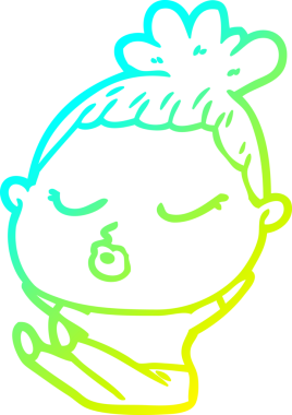 Bir insan tarafından çizilmiş soğuk bir çizgi film çizimi.