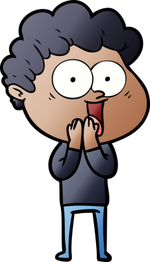 Bir insan tarafından çizilmiş mutlu bir adam.