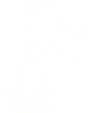 Bir insan tarafından çizilmiş Toadstool Tebeşiri