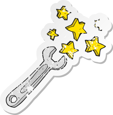 Bir insan tarafından çizilmiş çizgi film anahtarının gerilimli yapıştırması.