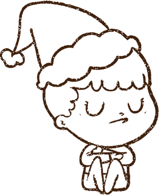 Bir insan tarafından çizilmiş Noel Adamı Kömürü