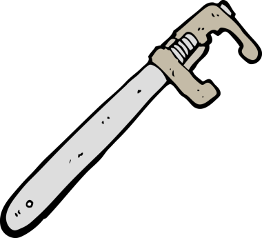 bir insan tarafından çizilmiş ayarlanabilir karikatür anahtarı