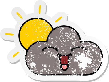 Tatlı bir fırtına bulutu ve bir insan tarafından çizilmiş güneş lekesi.