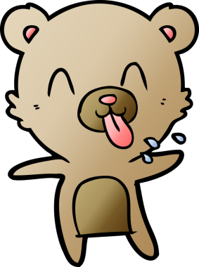 Bir insan tarafından çizilmiş bir çizgi film karakteri.