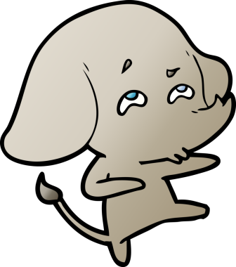 Bir insan tarafından çizilmiş karikatür fili