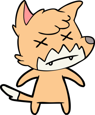 Bir insan tarafından çizilmiş ölü tilki çizgi filmi