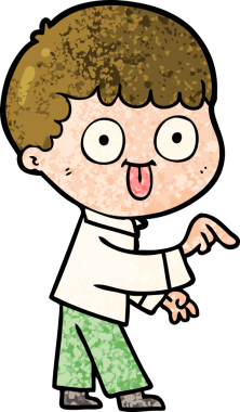 Bir insan tarafından çizilmiş çizgi film adamı.