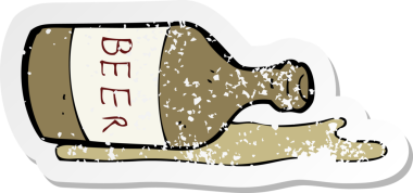 Bir insan tarafından çizilmiş bir çizgi filmin gerilimli çıkartması.