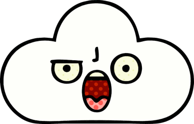 bir insan tarafından çizilmiş bir bulutun çizgi roman tarzı