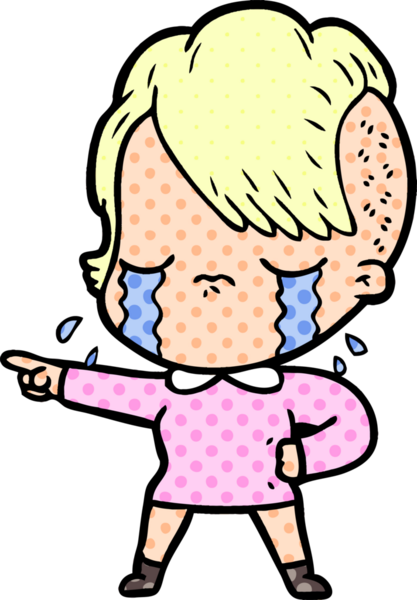 Bir insan tarafından çizilmiş ağlayan bir kız.