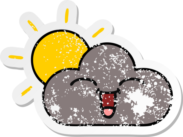 Tatlı bir fırtına bulutu ve bir insan tarafından çizilmiş güneş lekesi.