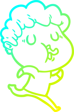 Bir insan tarafından çizilmiş bir çizgi film karakterinin çizimi.