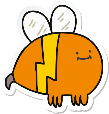 Bir insan tarafından çizilmiş garip bir eşek arısının çıkartması.