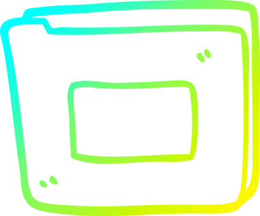 Bir insan tarafından çizilmiş bir karikatür dosyasının soğuk gradyan çizimi