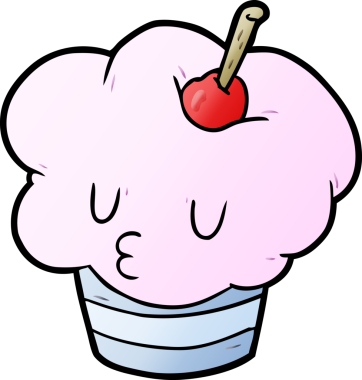 Bir insan tarafından çizilmiş komik bir kek.