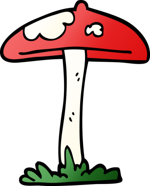 Bir insan tarafından çizilmiş karalama mantarı.