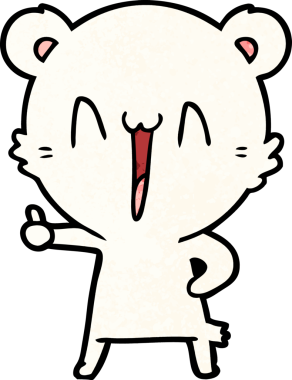 Bir insan tarafından çizilmiş kutup ayısı karikatürü