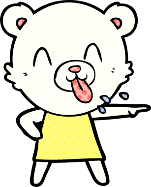 Bir insan tarafından çizilmiş kutup ayısı karikatürü