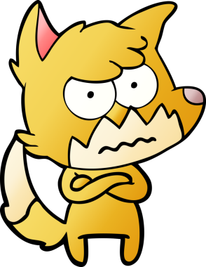 Bir insan tarafından çizilmiş bir tilki.