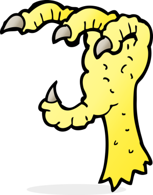 bir insan tarafından çizilmiş kartal pençesi