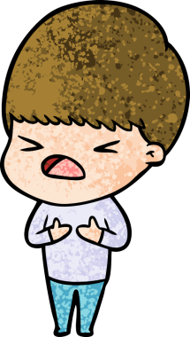 Çizgi film bir insan tarafından çizilmiş stresli adam