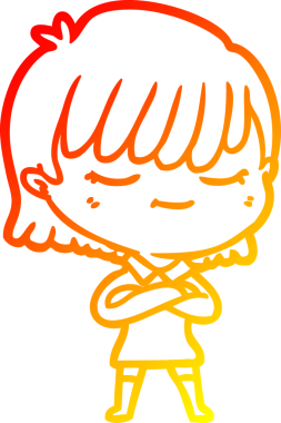 Bir insan tarafından çizilmiş bir karikatür kadın çizimi