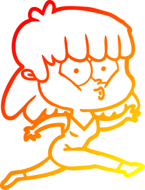 Bir insan tarafından çizilen çizgi film karakteri.