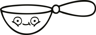 Bir insan tarafından çizilmiş bir kaşık çizimi.